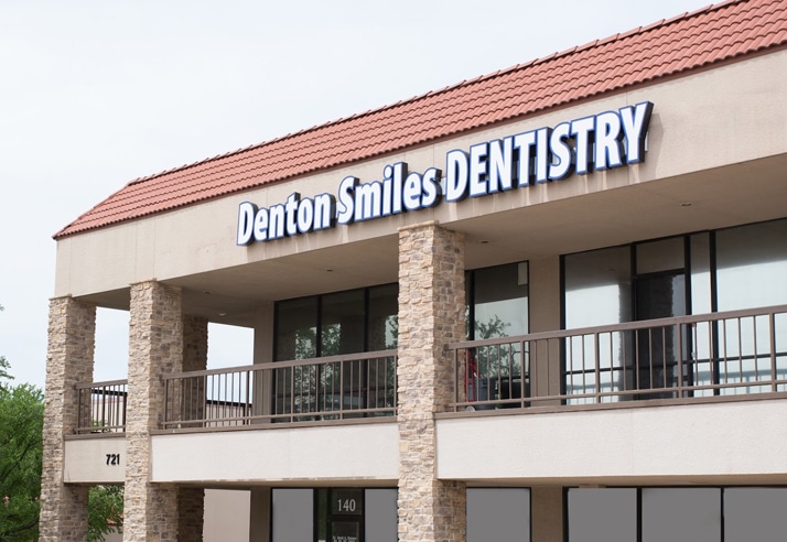 Denton Smiles Dentistry office balcony in Denton
